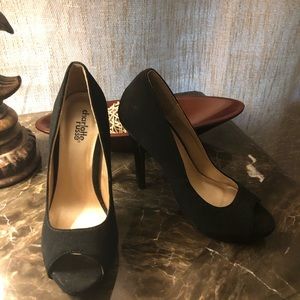 Black Charlotte Russe open toed heels